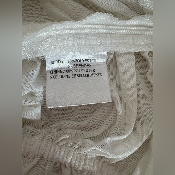 Princess Polly Concordia Crop Top White Mesh Corset Tank - Size 12/Large - Picture 6 of 6